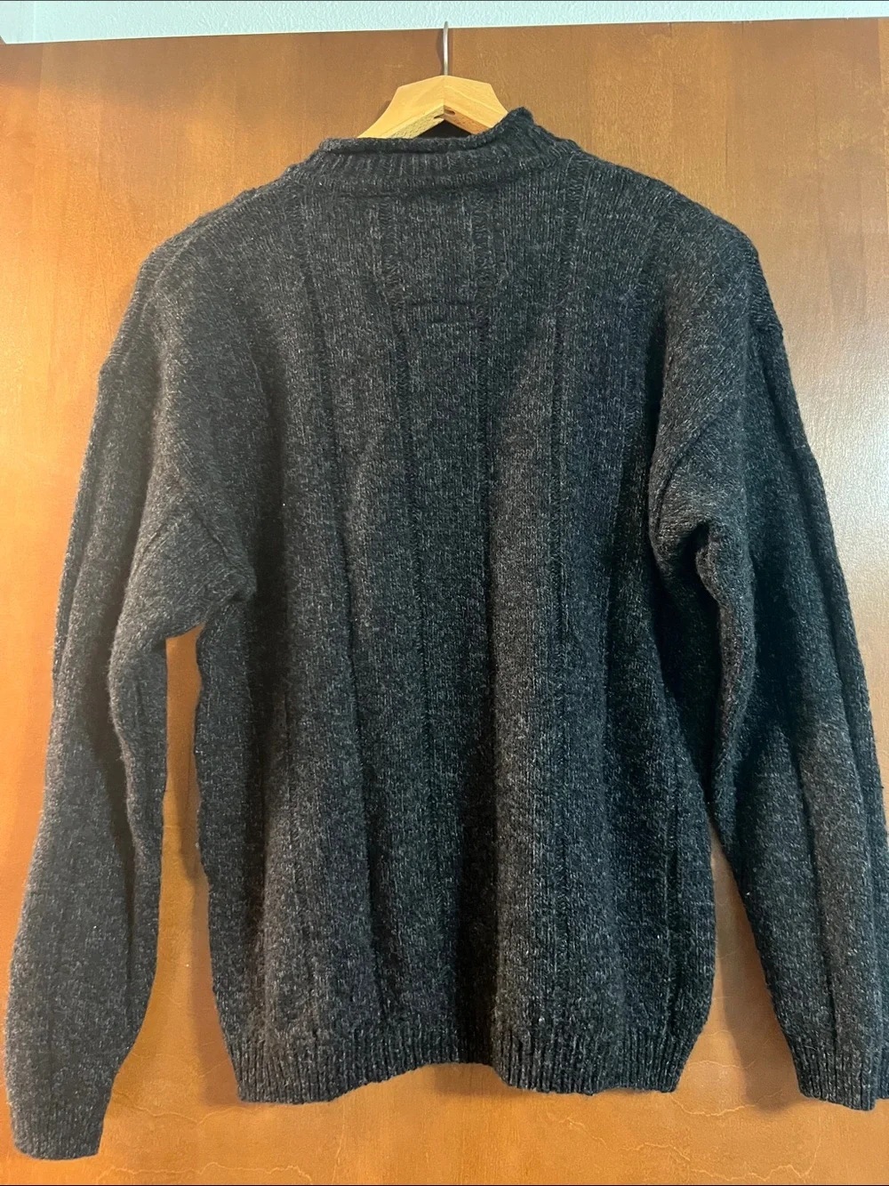 Coach Men's Charcoal Cable-Knit Sweater - Picture 2 of 3